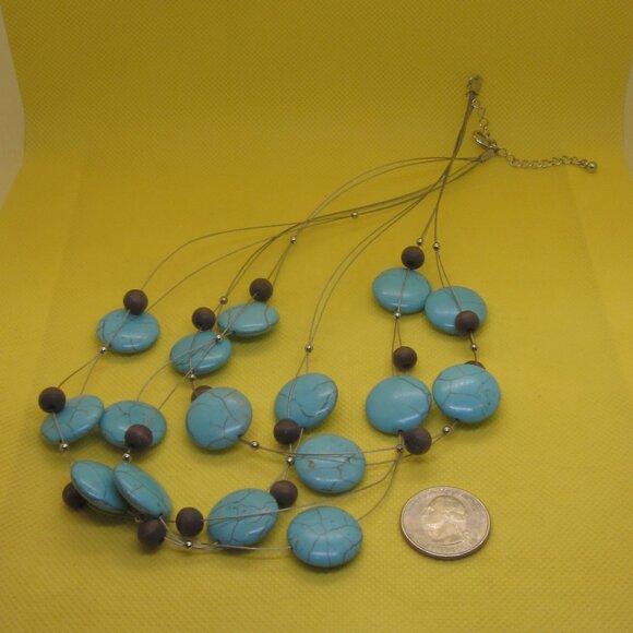 Turquoise Howlite Necklace - Picture 1 of 2
